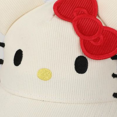 Hello Kitty Big Face Women's White Trucker Hat Image 2