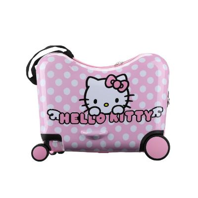 Hello Kitty Character Face Pink Ride-On Luggage Image 1