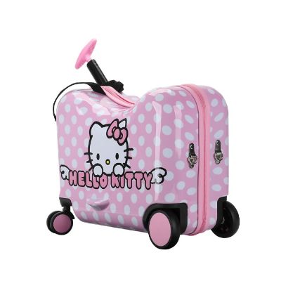 Hello Kitty Character Face Pink Ride-On Luggage Image 2