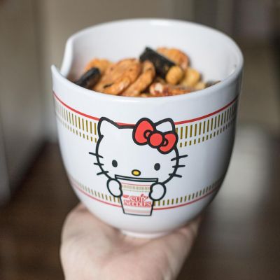 Hello Kitty Cup Noodle Japanese Dinnerware Set  20-Ounce Ramen Bowl, Chopsticks Image 2