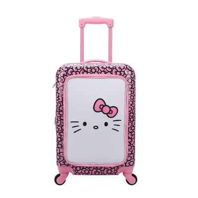 Hello Kitty Face &amp; Bow 20" Hardside Rolling Luggage Image 1