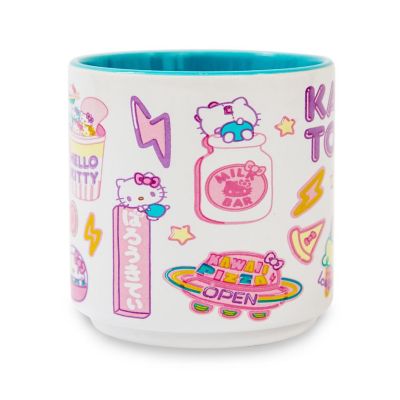 Hello Kitty "Kawaii Tokyo" Allover Icons Ceramic Stacking Mug  Holds 13 Ounces Image 1