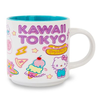 Hello Kitty "Kawaii Tokyo" Allover Icons Ceramic Stacking Mug  Holds 13 Ounces Image 2