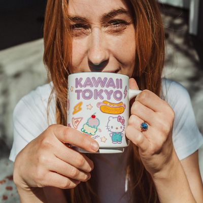 Hello Kitty "Kawaii Tokyo" Allover Icons Ceramic Stacking Mug  Holds 13 Ounces Image 3