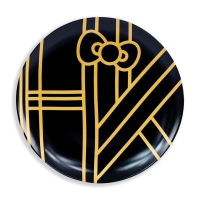 Hello Kitty Panache Black &amp; Gold 4 Piece Side Plate Set Image 1