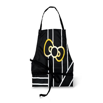 Hello Kitty Pinache Black and Gold Adult Kitchen Apron Image 2