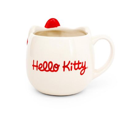 Hello Kitty Red Bow Ceramic 3D Molded Mug  Holds 22 Ounces Image 1
