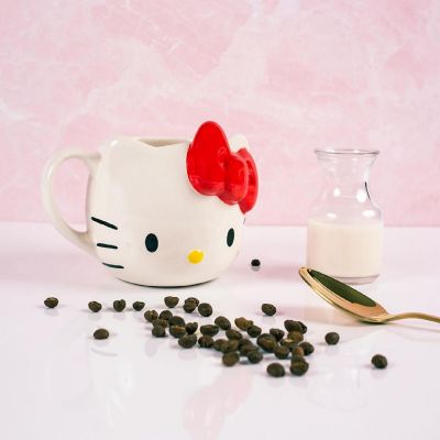 Hello Kitty Red Bow Ceramic 3D Molded Mug  Holds 22 Ounces Image 2