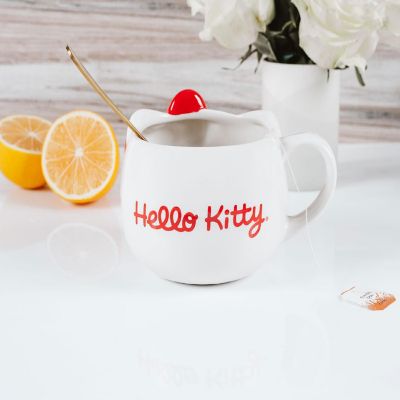 Hello Kitty Red Bow Ceramic 3D Molded Mug  Holds 22 Ounces Image 3