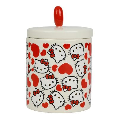Hello Kitty Valentine's Day 16 Oz White Ceramic Lidded Mug Image 2