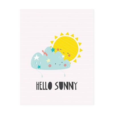 Hello Sunny Nursery Art 8.5x11in 1-Pack Image 1