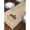 Heritage Lace - 60" Beige and Black 'Downton Abbey' Castle Christmas Table Runner Image 1