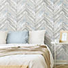 Herringbone Wood Boards Peel & Stick Wallpapr Image 2