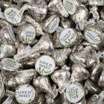 Hershey's Kisses Wedding Candy Party Favors Chocolate in Bulk - Botanical (100 Pcs) Image 1