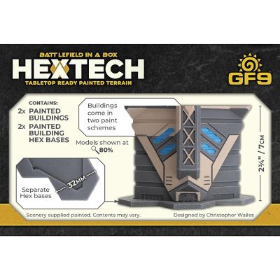 Hextech Trinity City: Painted Condo Buildings, 2 Pieces Image 1