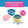 High-Bouncing Pink, Blue & Yellow Sensory Puffy Foam Tubs - 12 Pc. Image 2
