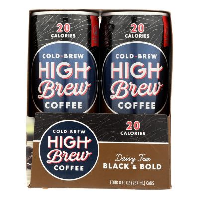 High Brew Coffee - Coffee Rtd Black & Bold Sugar Free - Case of 6-4/8 FZ Image 1