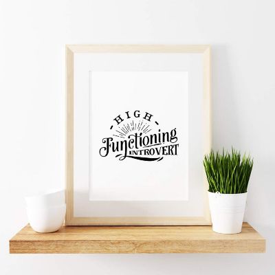 High Functioning Introvert 8.5x11in 1Pk Image 1