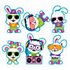 Hip Hop Bunny Cutouts - 6 Pc. Image 1
