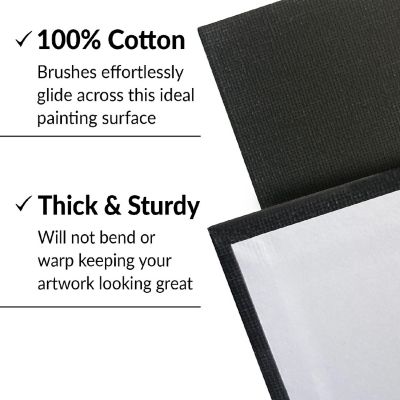 Hippie Crafter 20 Pk Black Canvas Boards Image 3