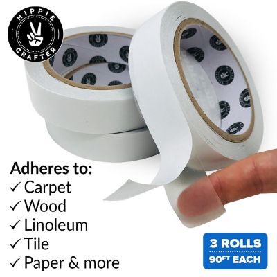 Hippie Crafter 3Pk Clear Double Sided Tape 1" Image 1