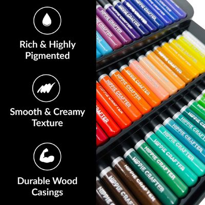 Hippie Crafter 72 Pc Professional Colored Pencils Set Image 2