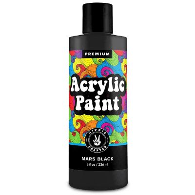 Hippie Crafter 8oz Acrylic Paint Black Image 1