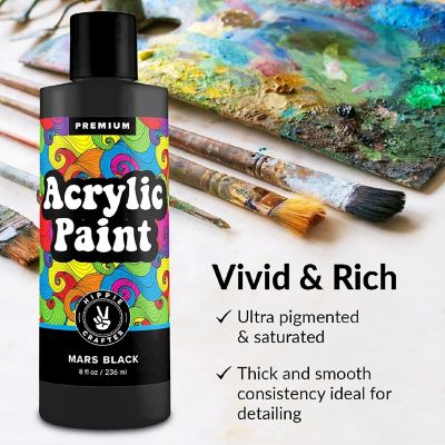 Hippie Crafter 8oz Acrylic Paint Black Image 2