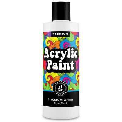 Hippie Crafter 8oz Acrylic Paint White Image 1