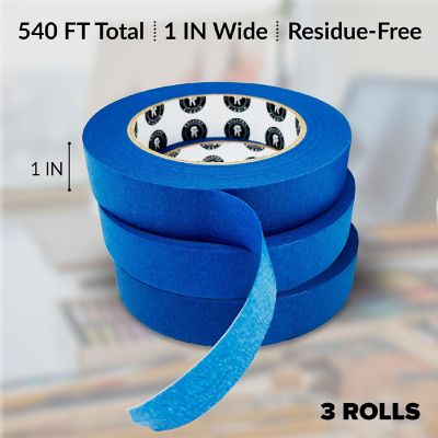 Hippie Crafter Blue Painters Tape 3 Pack Image 1