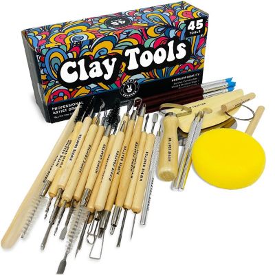 Hippie Crafter Clay Tools Set 45 Pieces Image 1