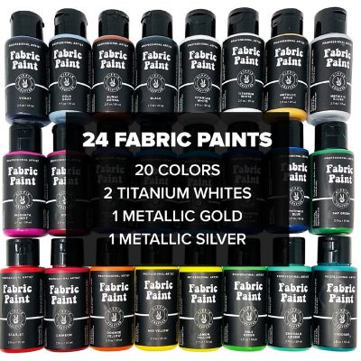 Hippie Crafter Fabric Paint Set 24 Colors Image 1