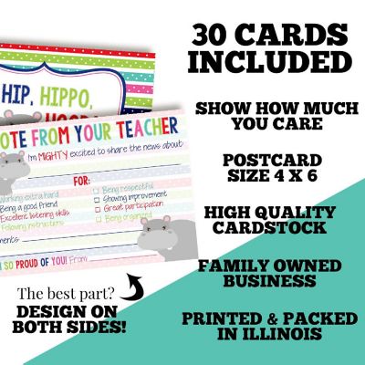 Hippo Teacher Mail for Students by AmandaCreation 30ct Image 1