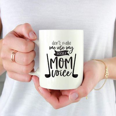 Hockey Mom Voice Ceramic Mug Image 1