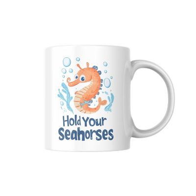 Hold Your Seahorses Mug by Dancing Littles Jungle Image 1