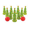 Holiday Christmas Tree Red & Green Plastic Bowling Game Set Image 1