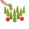 Holiday Christmas Tree Red & Green Plastic Bowling Game Set Image 1