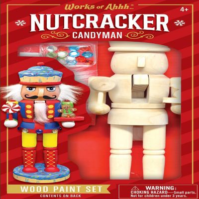 Holiday Craft Kit - Nutcracker Candyman Wood Craft &amp; Paint Kit Image 1
