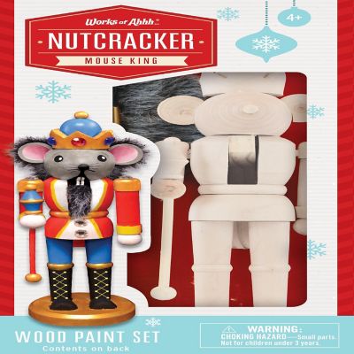 Holiday Craft Kit - Nutcracker Mouse King Wood Paint Kit Image 1