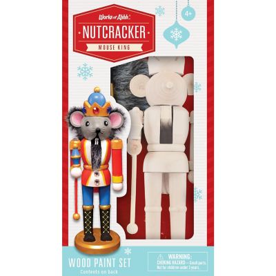 Holiday Craft Kit - Nutcracker Mouse King Wood Paint Kit Image 1