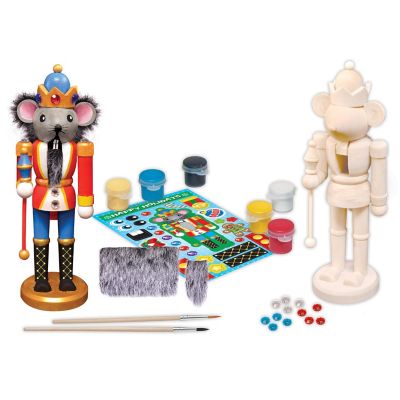 Holiday Craft Kit - Nutcracker Mouse King Wood Paint Kit Image 2