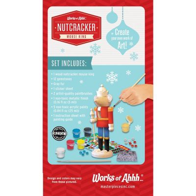 Holiday Craft Kit - Nutcracker Mouse King Wood Paint Kit Image 3