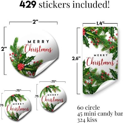 Holly and Pine Sticker Bundle 429pc. by AmandaCreation Image 1