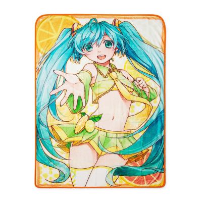 Hologram Citrus Hatsune Miku 45 X 60 inches Fleece Throw Blanket Image 1