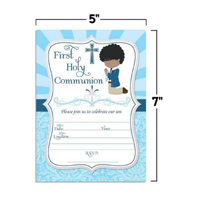 Holy Communion Invitations (Boy) 40pc. by AmandaCreation Image 3