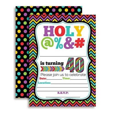 HOLY S@#! 40th Invitations 40pc. by AmandaCreation Image 1