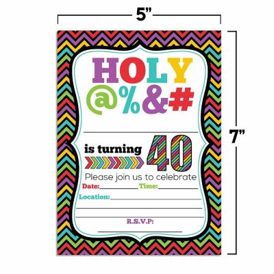 HOLY S@#! 40th Invitations 40pc. by AmandaCreation Image 2