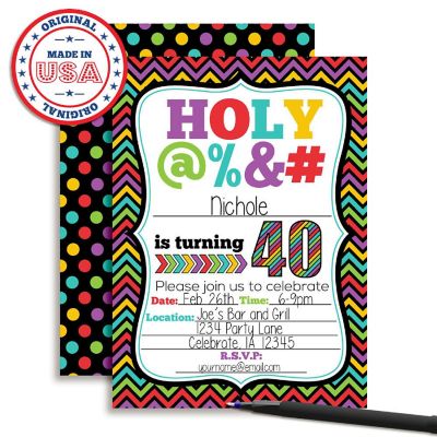 HOLY S@#! 40th Invitations 40pc. by AmandaCreation Image 3