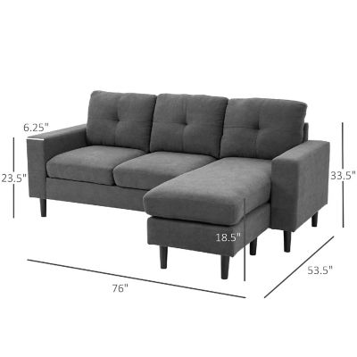 mini sectional w reversible chaise