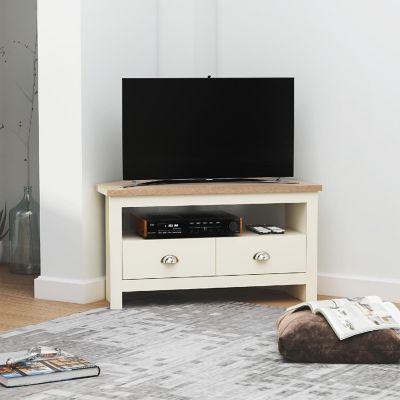 Homcom Corner Tv Stand Up To 50, Corner Tv Unit And Console Table